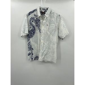 Green Leaf Majul Mens Short Sleeve Shirt‎ Size XL